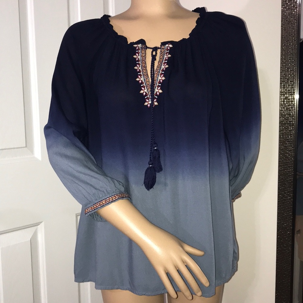 Sonoma Ombré Peasant Top